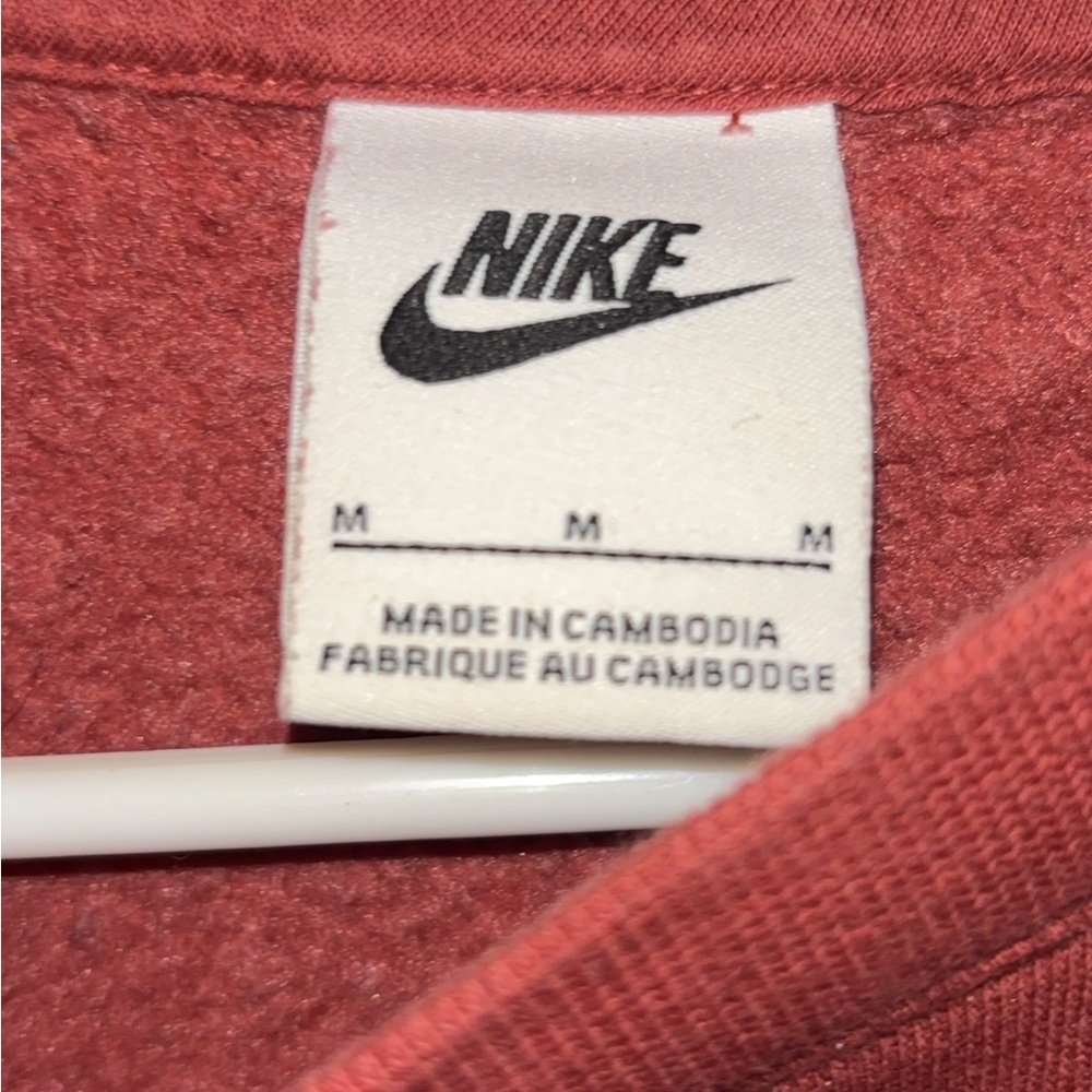 Nike Men's Maroon and Dark Blue Crewneck Sweater - Picture 3 of 4